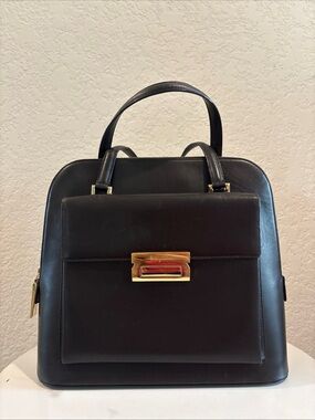 Salvatore Ferragamo Dark Brown Leather Hand Bag
